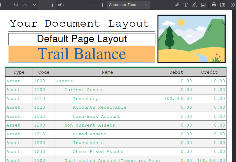 Trial Balance PDF