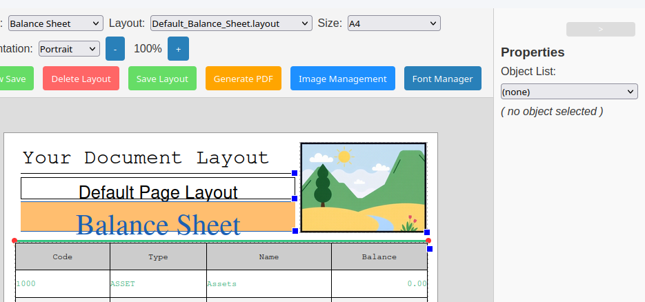 Editing element properties